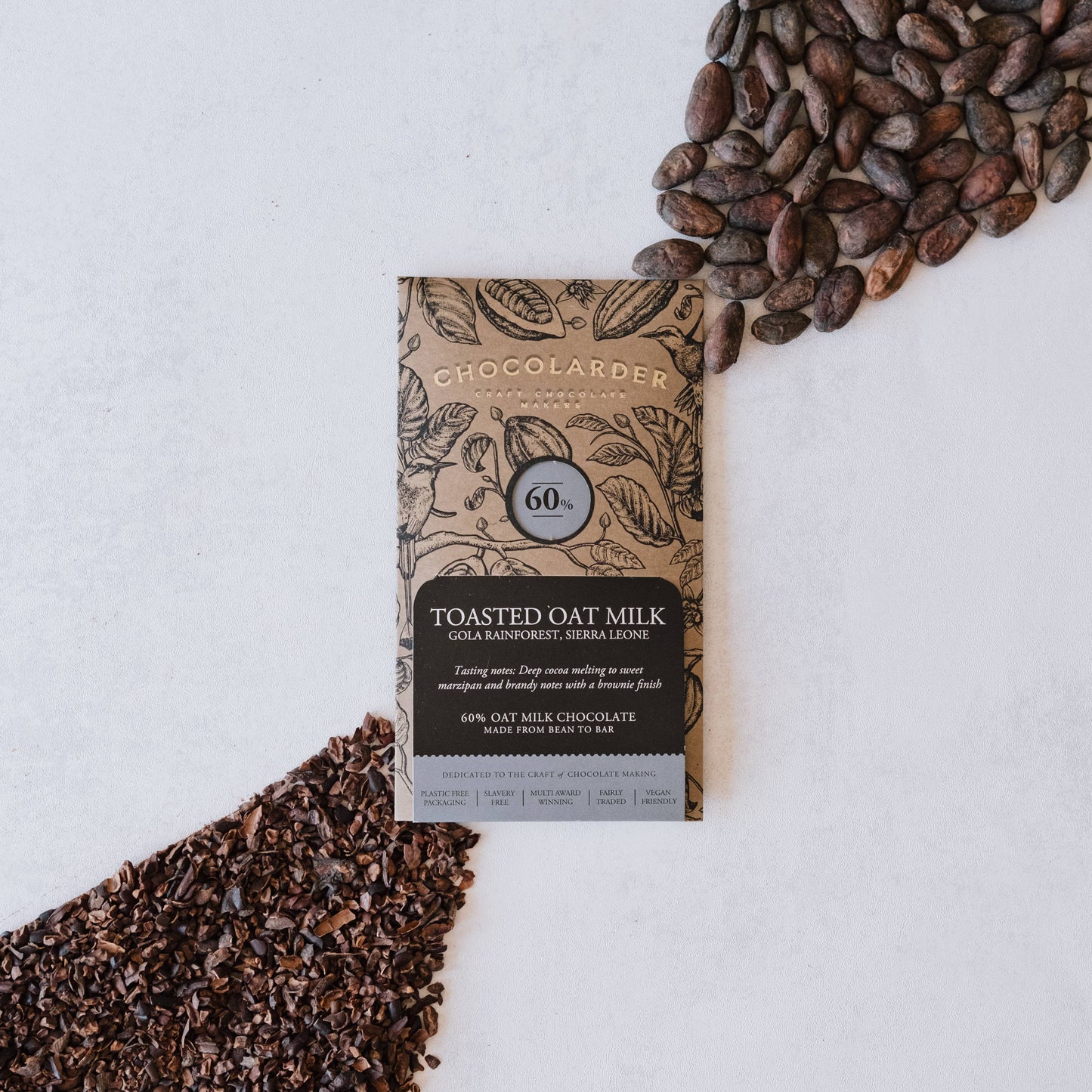 Chocolarder Gola Toasted Oat 60% Milk Chocolate Bar
