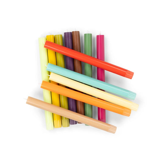 British Colour Standard Dinner Candles - Pack of 6