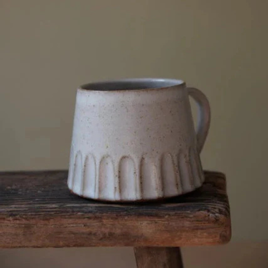 K Ceramics Hand Carved Mug - Design A