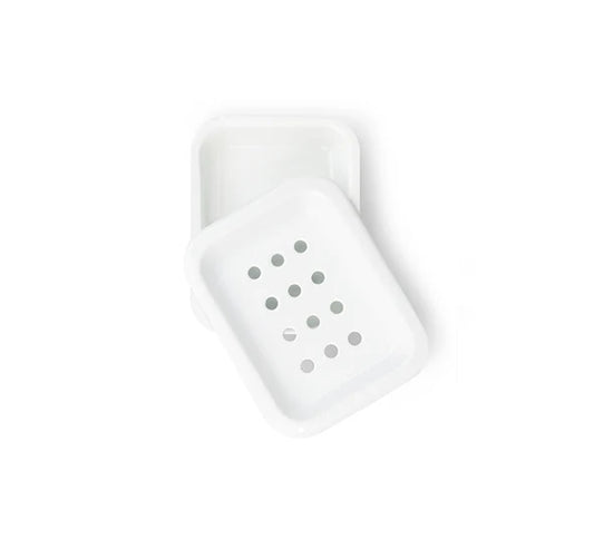 British Colour Standard Enamel Soap Dish - Bright White