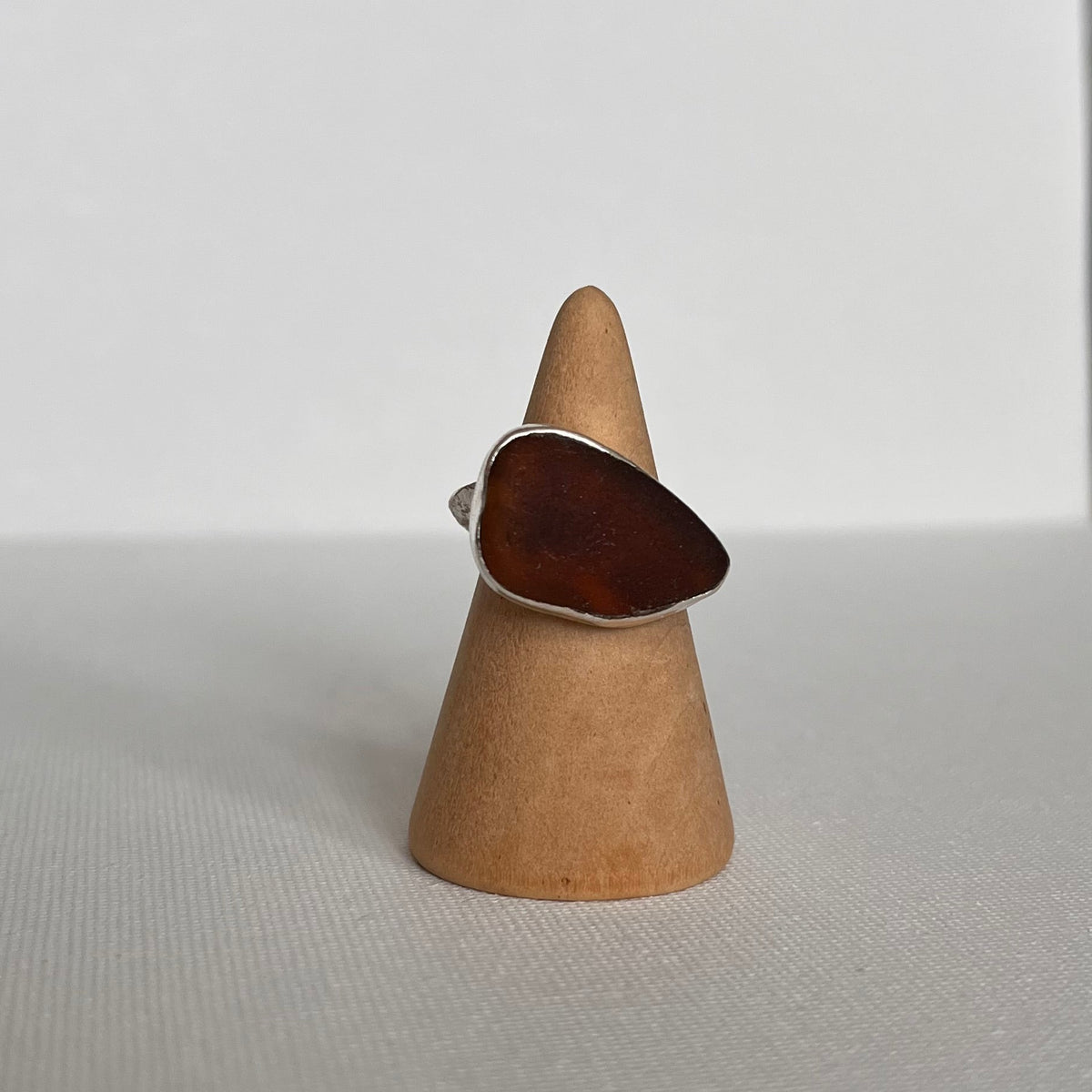 Sarah Drew Sea Glass Eco Silver Ring - Russet
