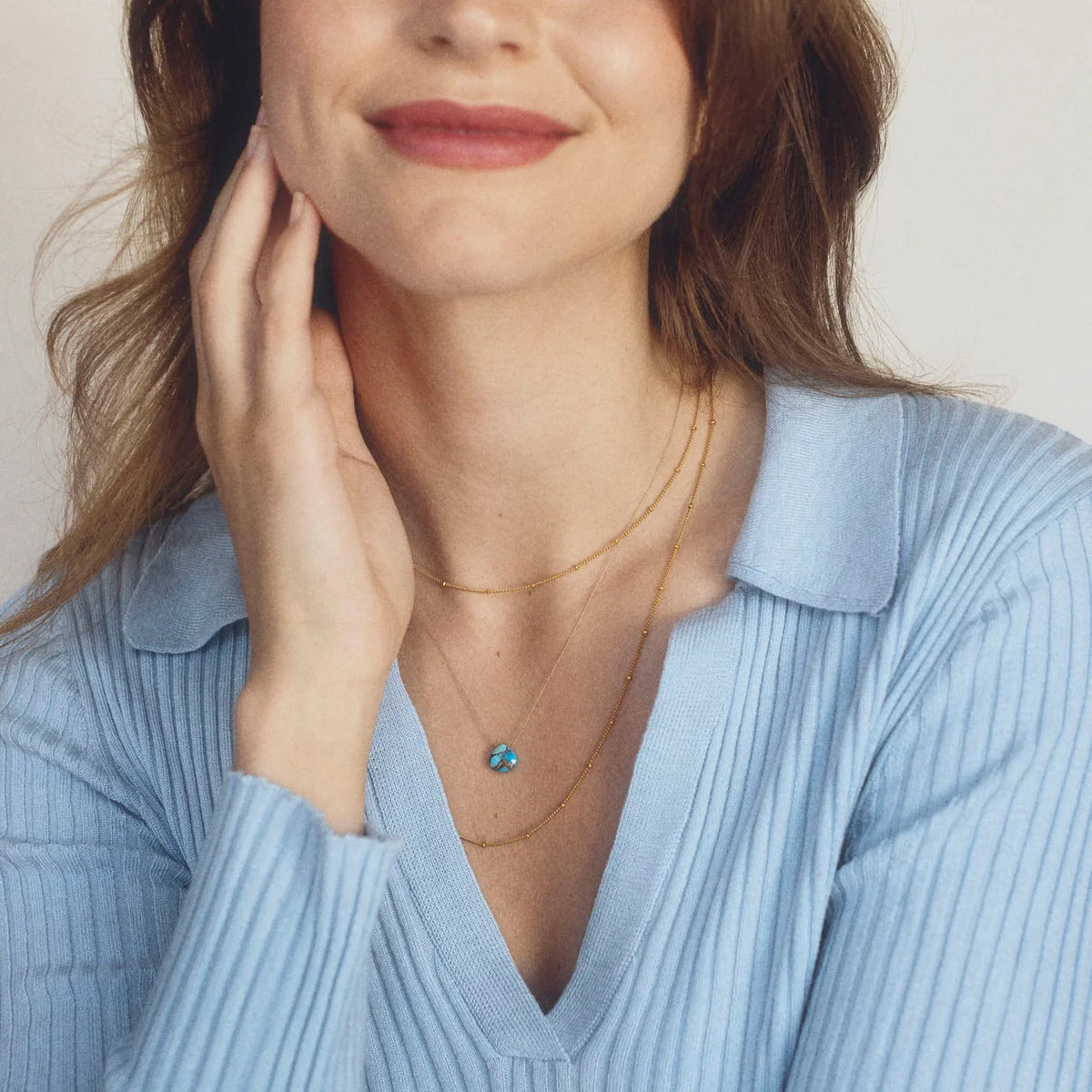 Wanderlust Life Fine Cord Necklace - Mohave Turquoise