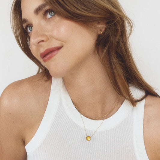 Wanderlust Life Fine Cord Necklace - Citrine