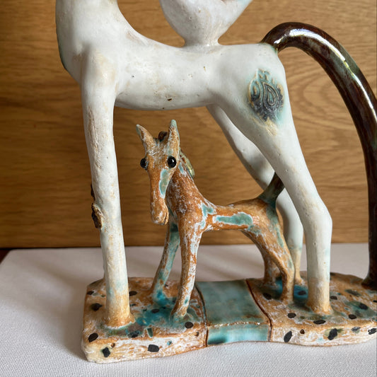 Shelagh Spear Mare, Bird on Back and Foal SS226