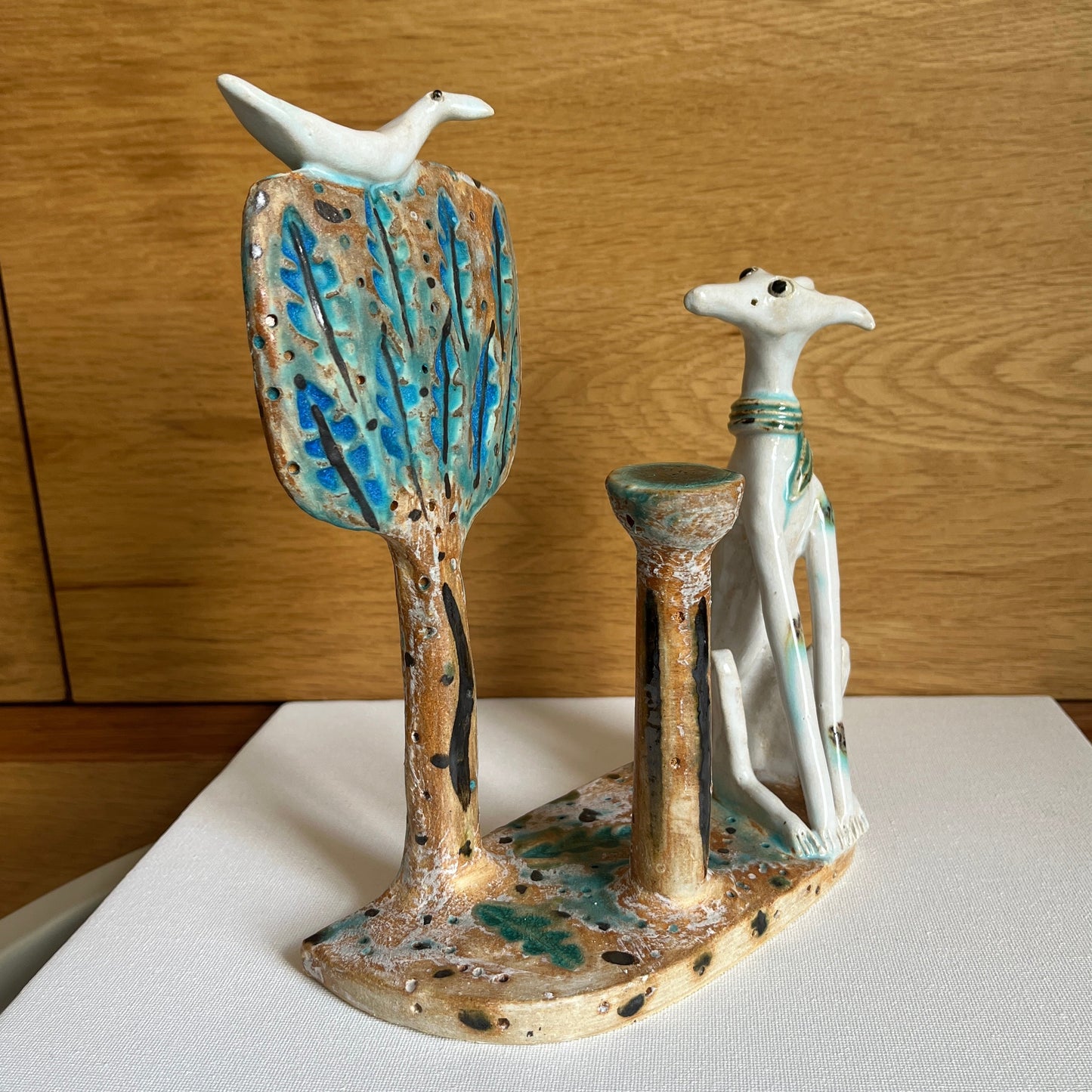 Shelagh Spear Dog, Tree with Bird, Water SS227