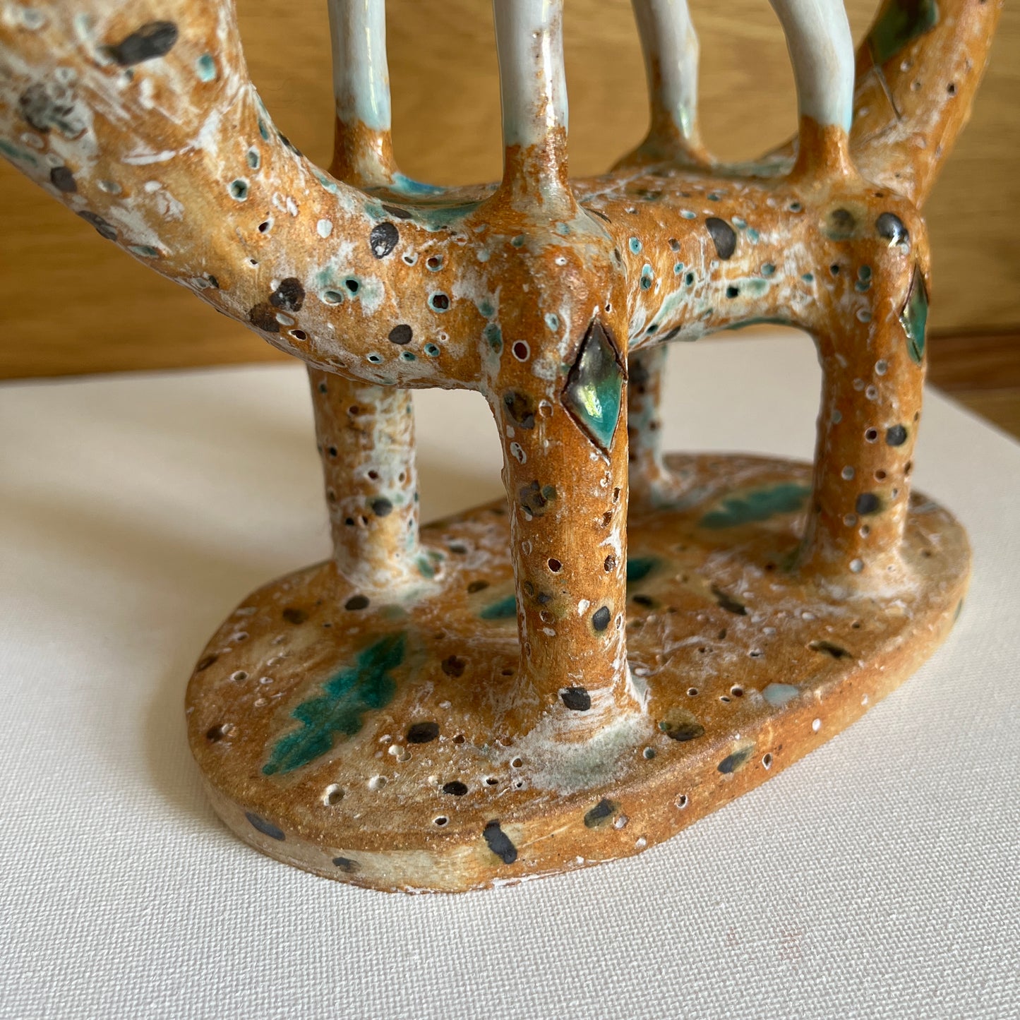 Shelagh Spear Dog on Crocodile Bench SS225