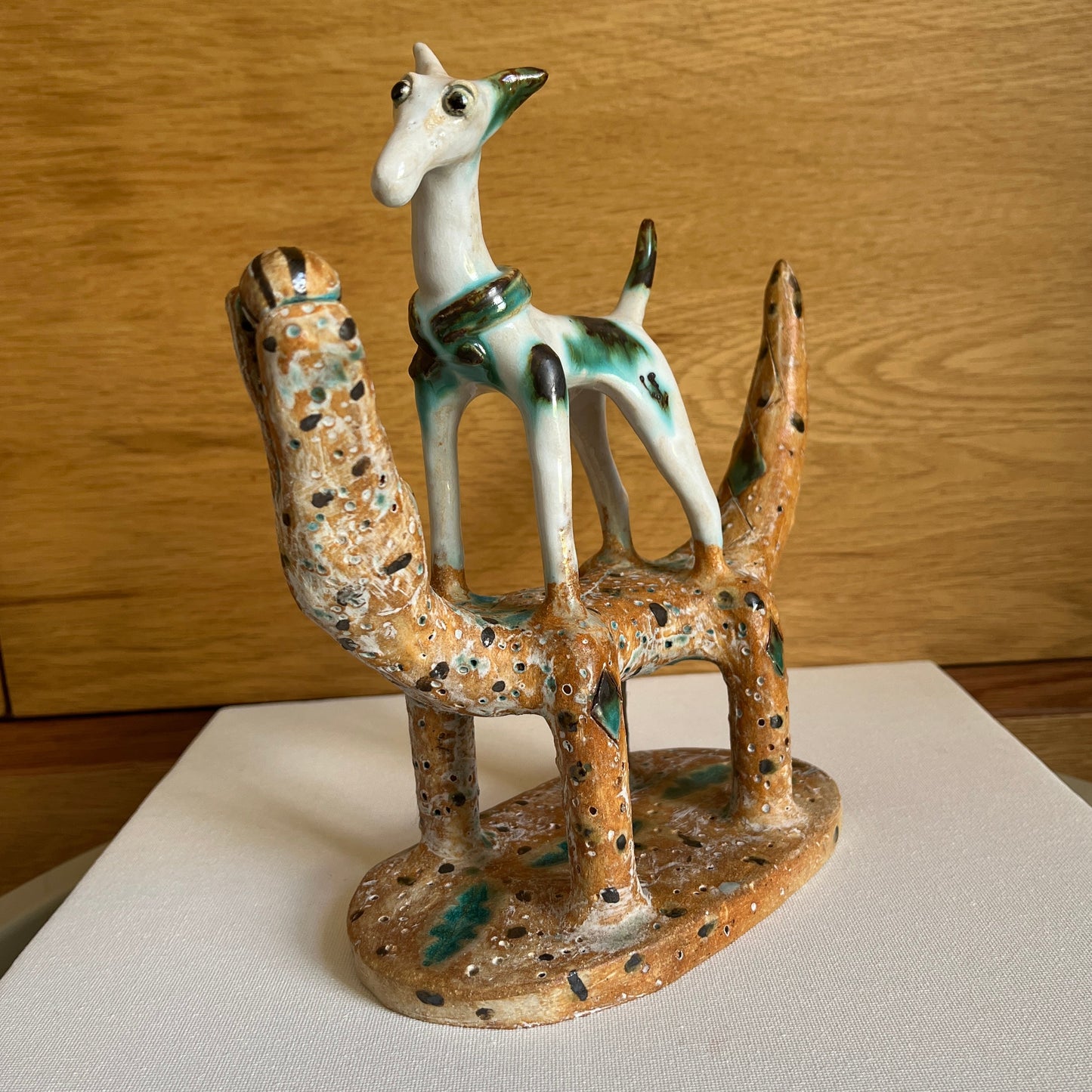 Shelagh Spear Dog on Crocodile Bench SS225