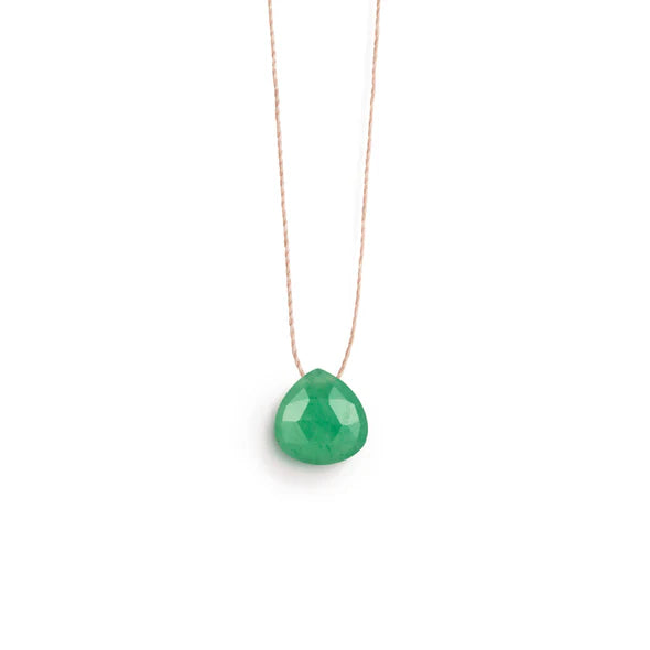 Wanderlust Life Fine Cord Necklace - Green Aventurine