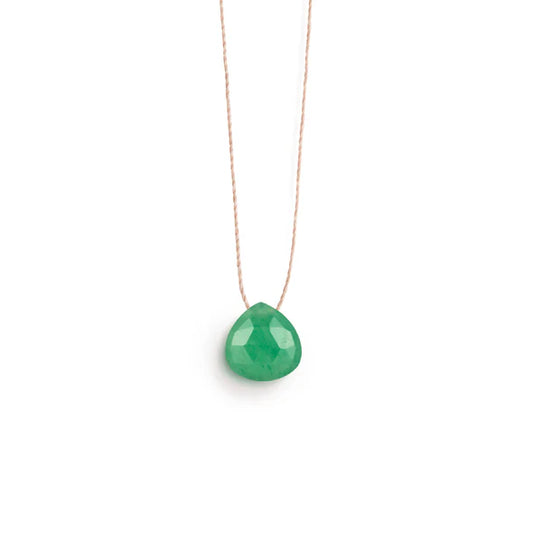 Wanderlust Life Fine Cord Necklace - Green Aventurine