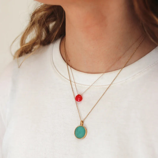 Wanderlust Life Fine Cord Necklace - Hot Pink Chalcedony