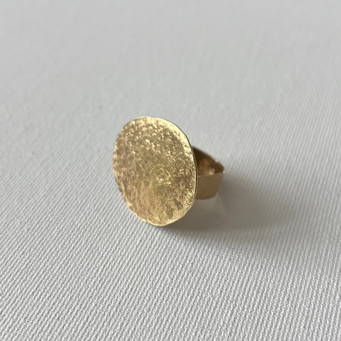 Brass Pebble Statement Ring