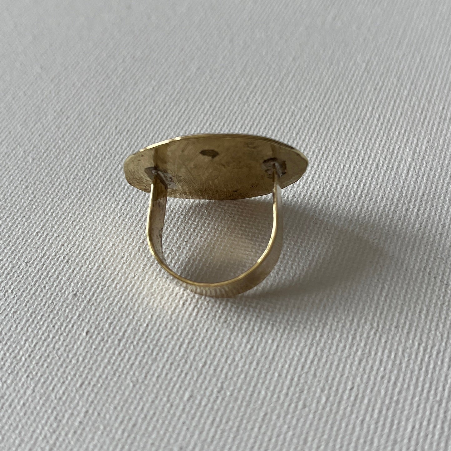 Brass Pebble Statement Ring