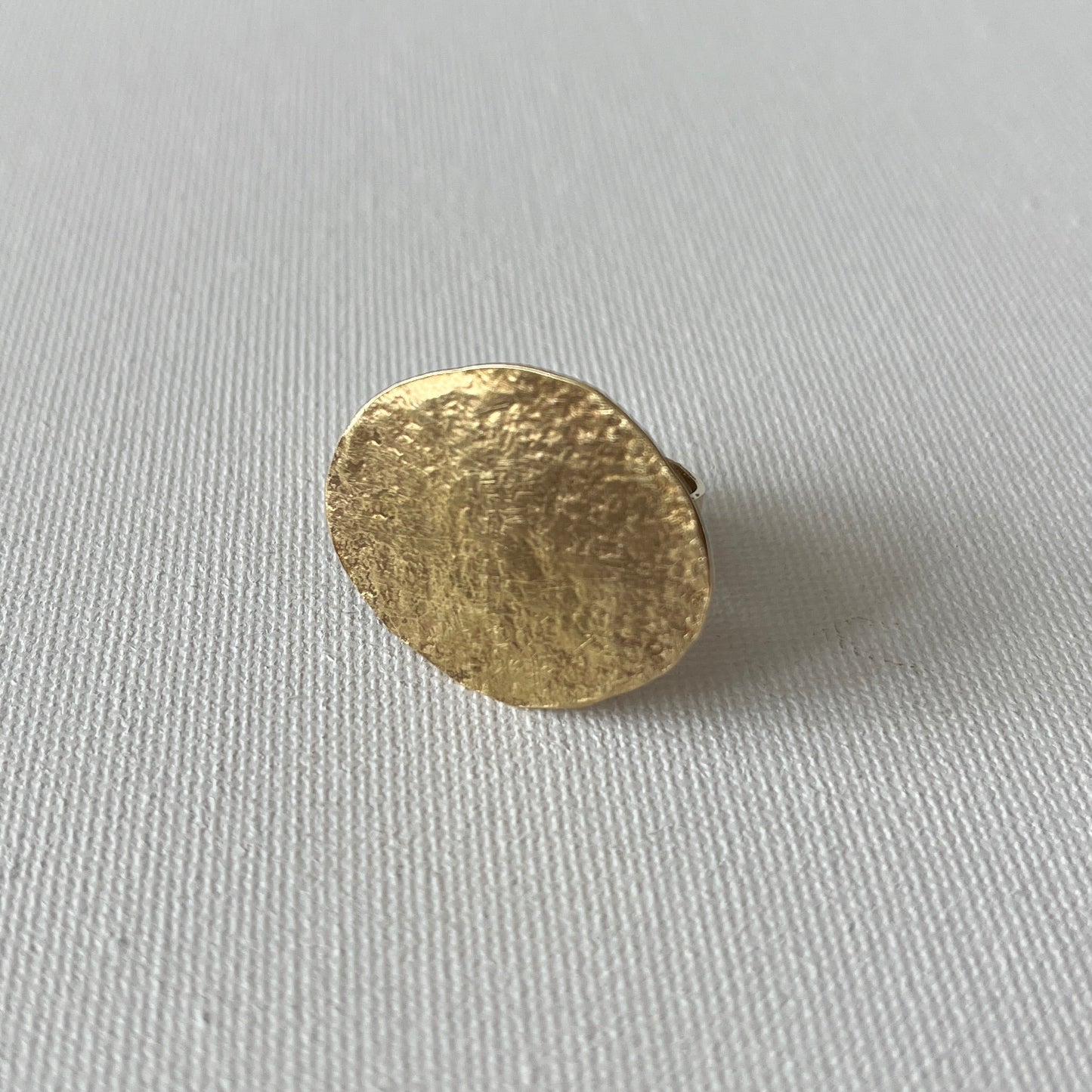 Brass Pebble Statement Ring