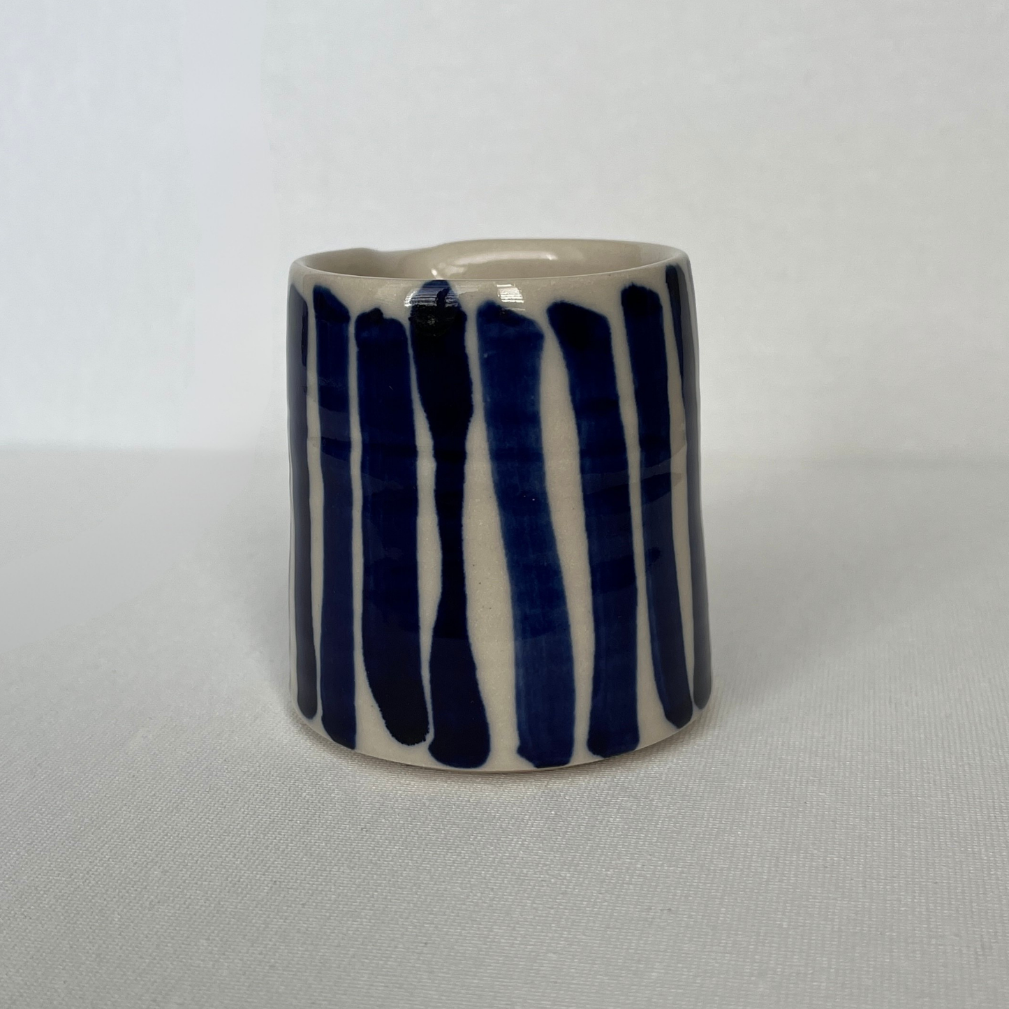 EOT Ceramics Milk Jug - Cobalt Stripe Gloss