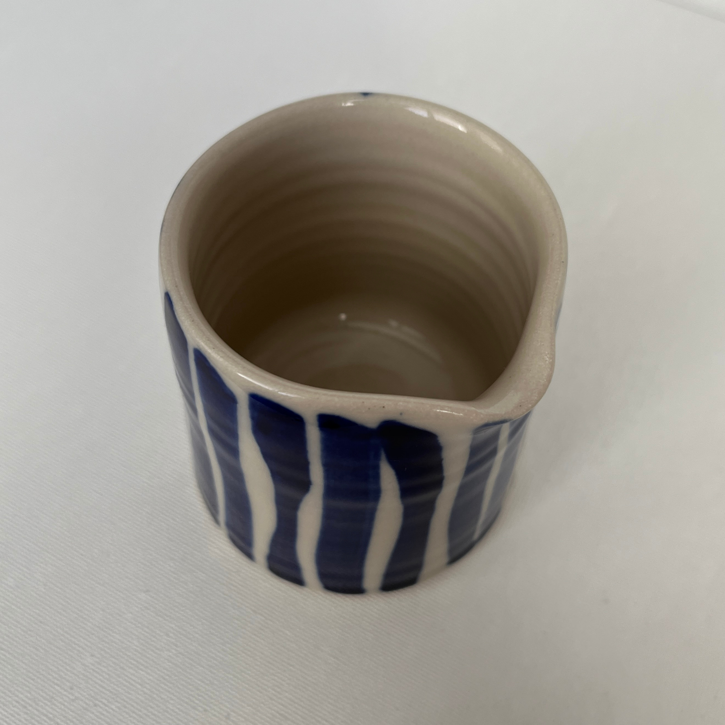 EOT Ceramics Milk Jug - Cobalt Stripe Gloss