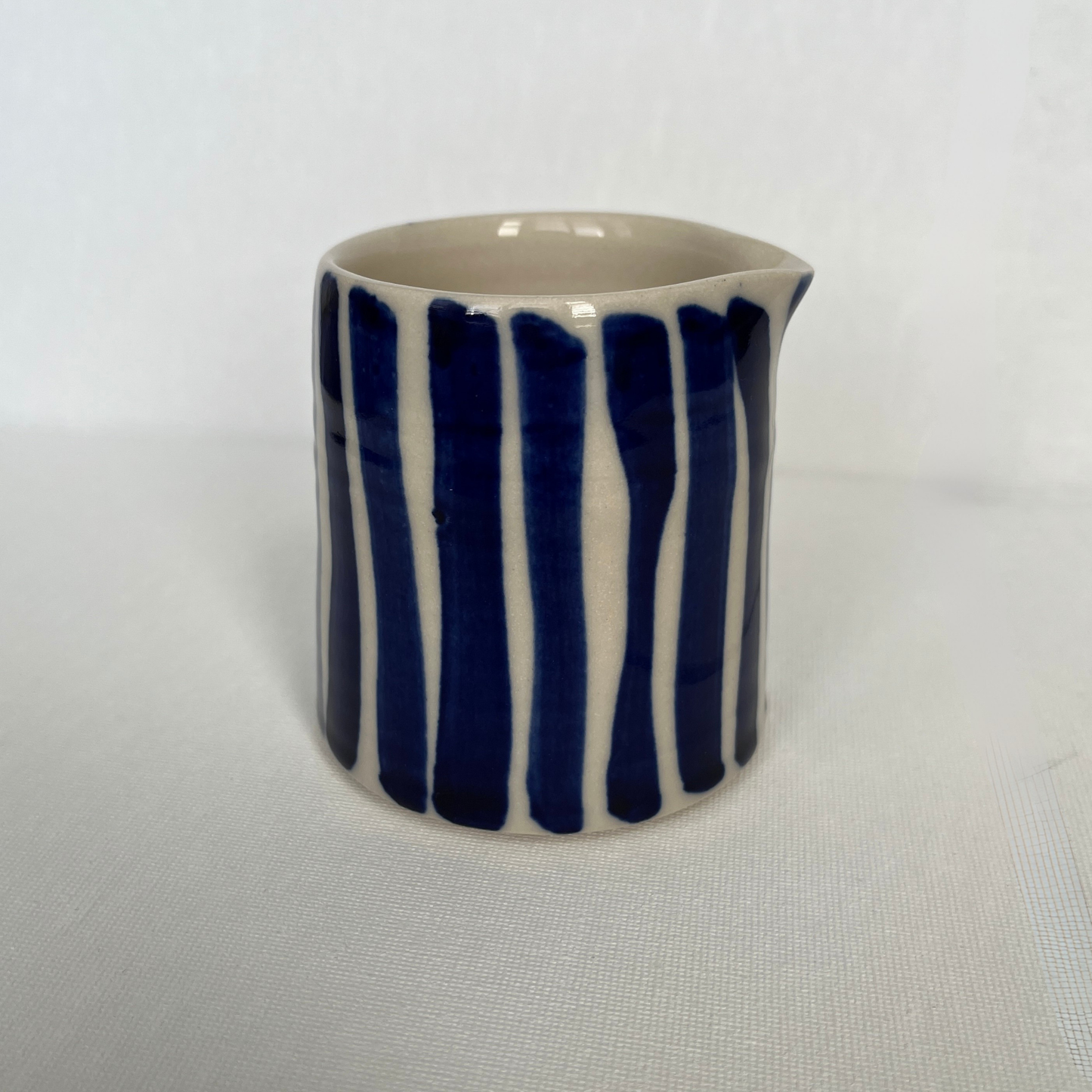 EOT Ceramics Milk Jug - Cobalt Stripe Gloss