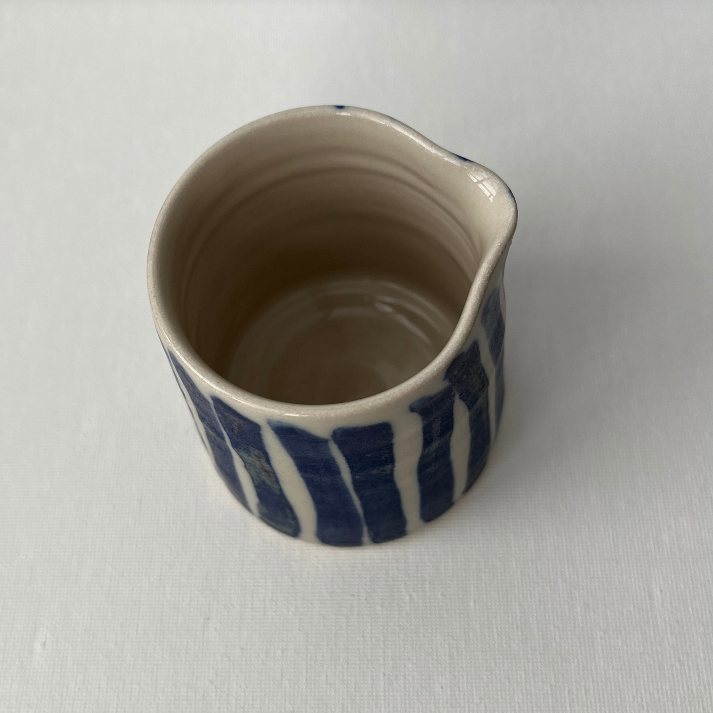 EOT Ceramics Milk Jug - Cobalt Stripe Matte