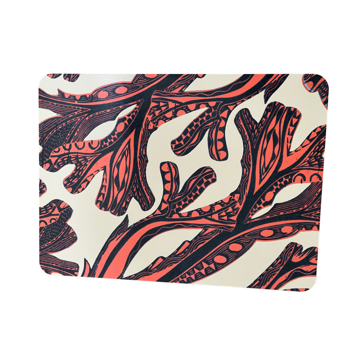 Seaweed Placemat Large - Coral Red