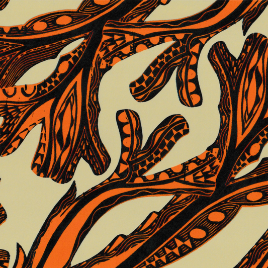 Seaweed Placemat Large - Coral Red