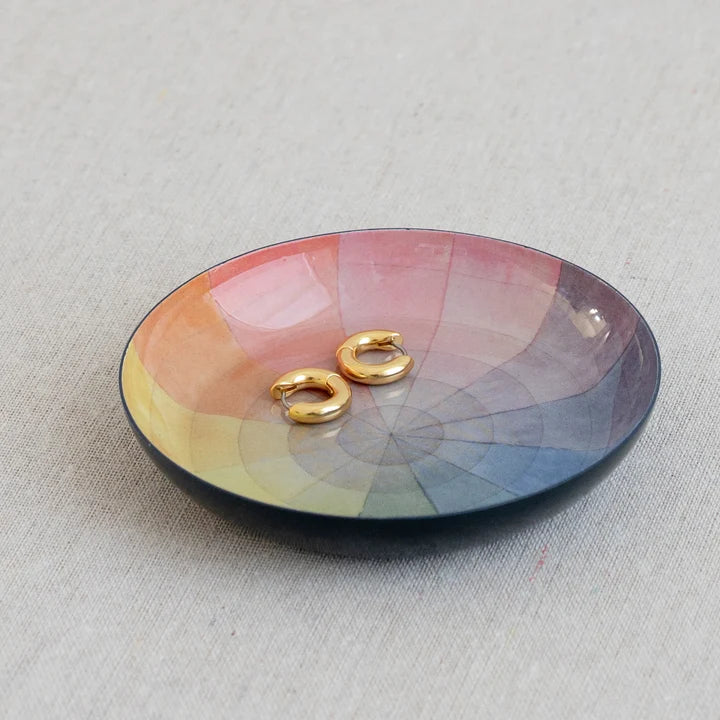 Round Enamel Tray - Vintage Colour Wheel