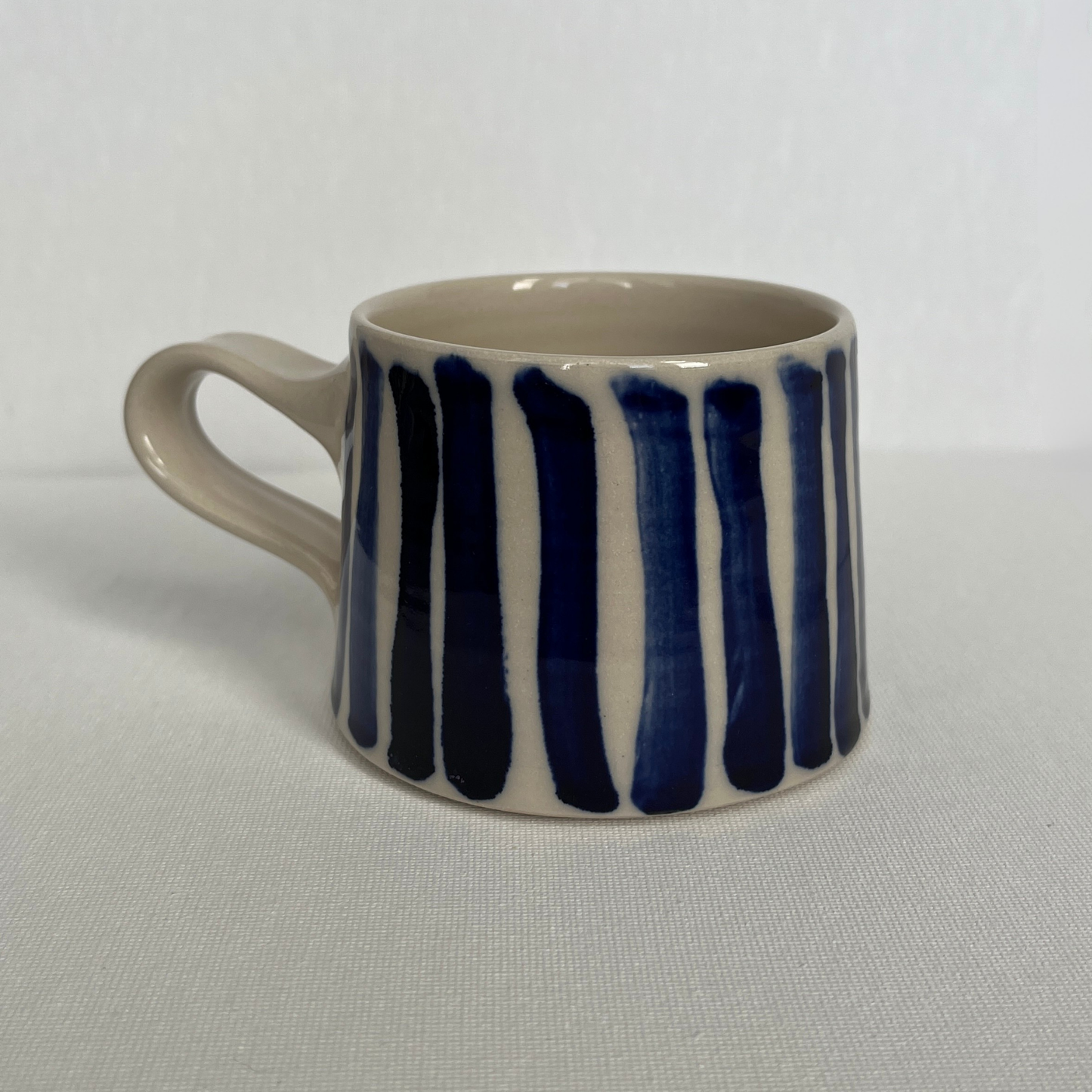 EOT Ceramics Short Mug - Cobalt Stripe Gloss