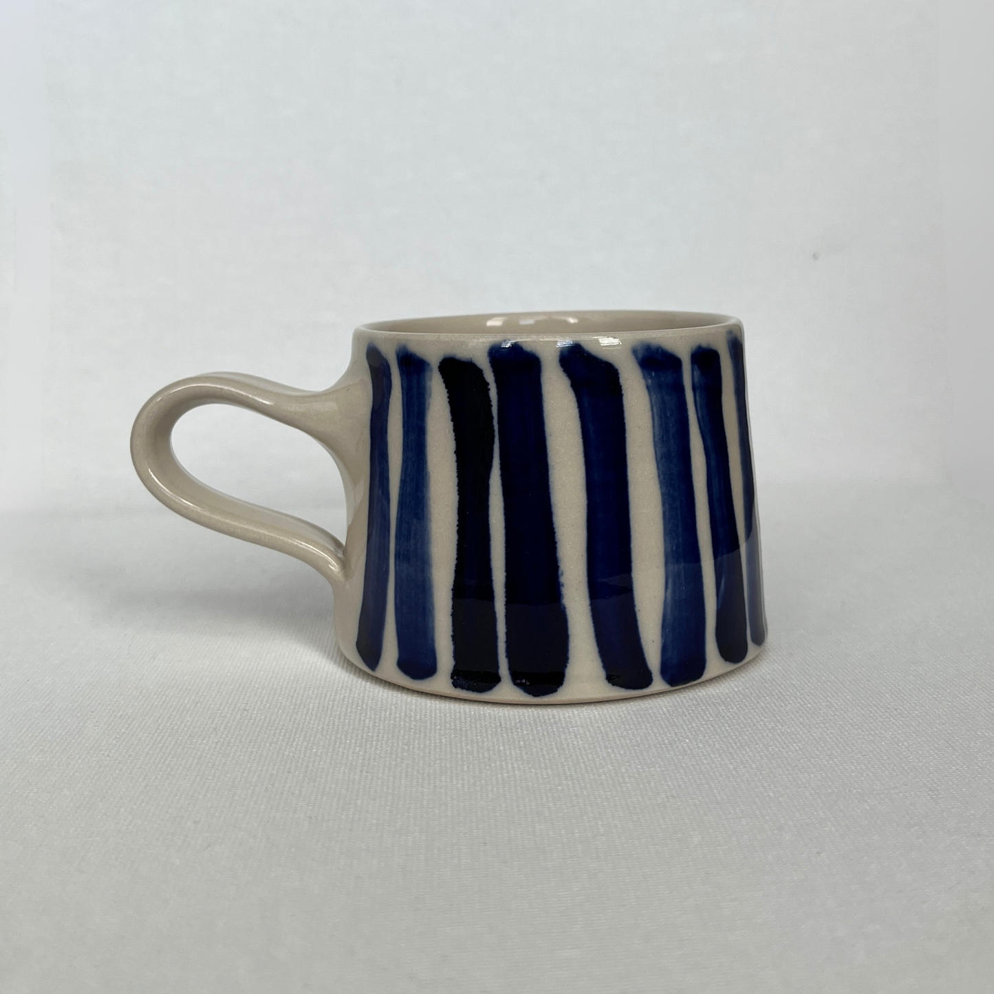 EOT Ceramics Short Mug - Cobalt Stripe Gloss