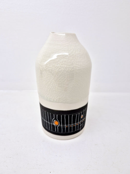 Sarah Cooling Sgraffito Orange Pop Bottle - Large