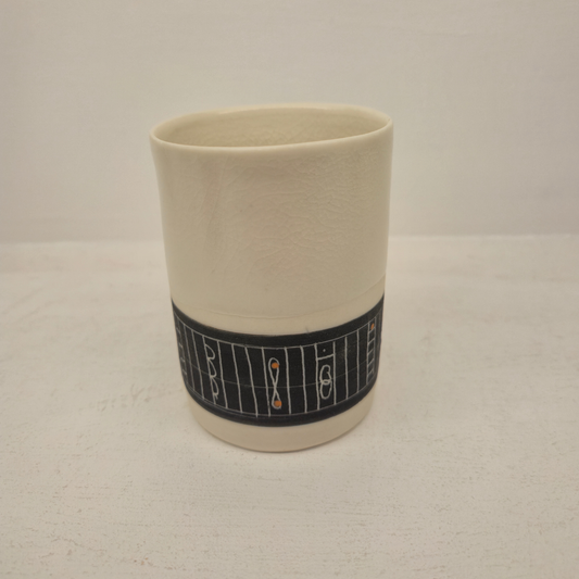 Sarah Cooling Sgraffito Large Beaker - Orange Pop