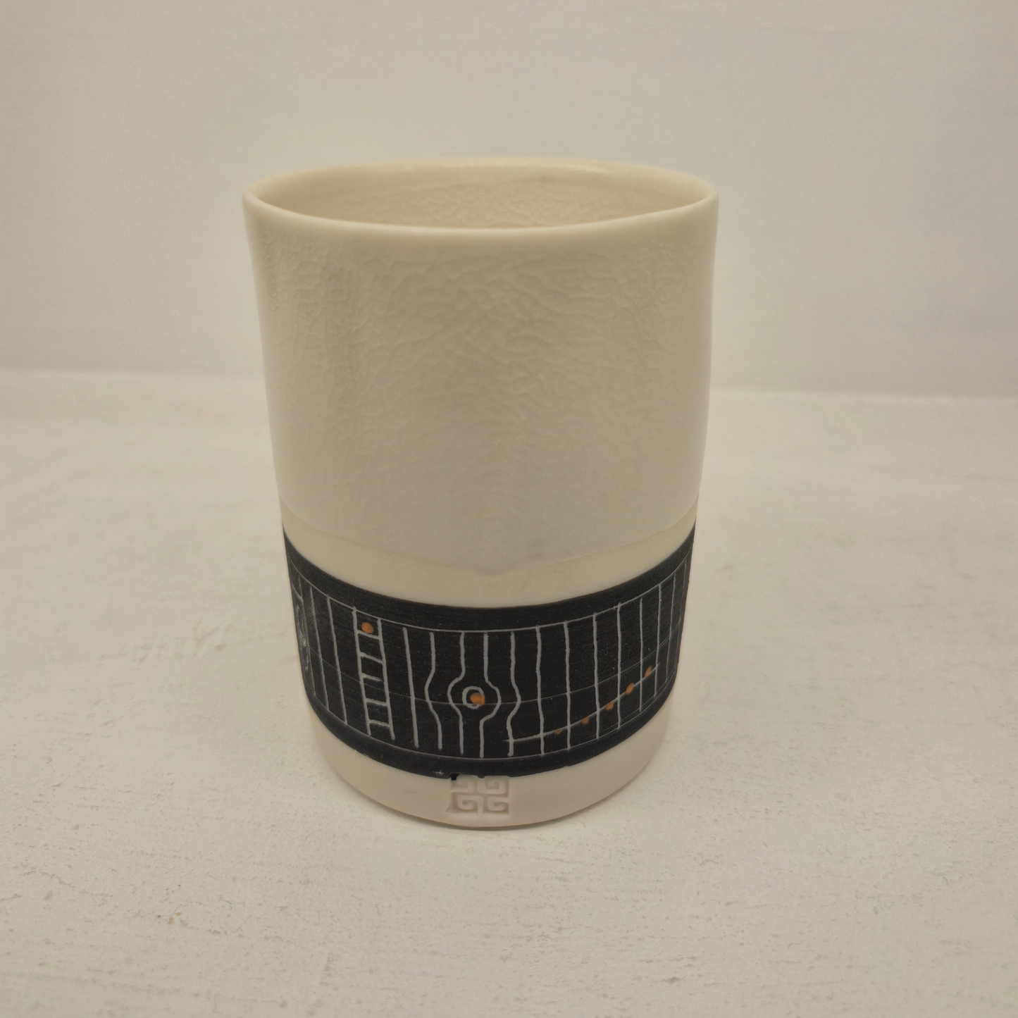 Sarah Cooling Sgraffito Large Beaker - Orange Pop