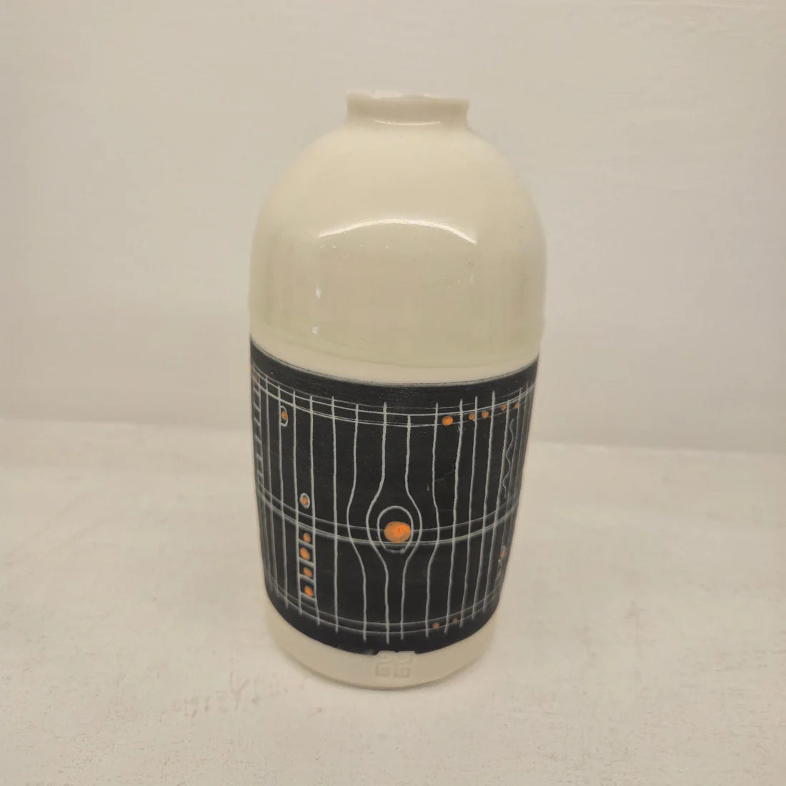 Sarah Cooling Sgraffito Bottle - Orange Pop
