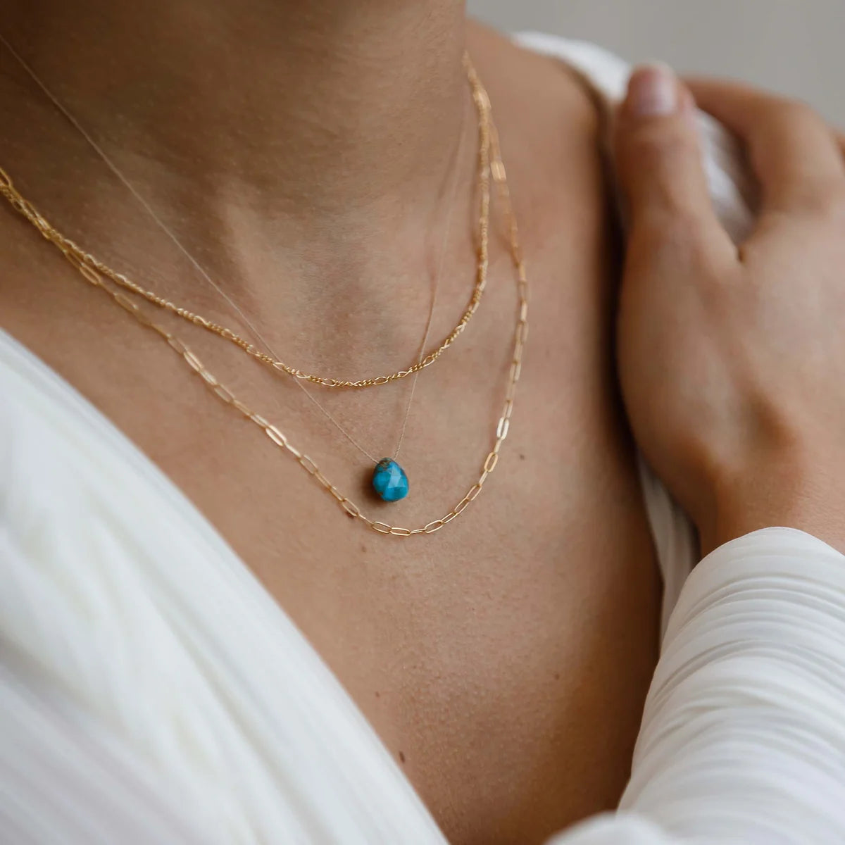 Wanderlust Life Fine Cord Necklace - Mohave Turquoise