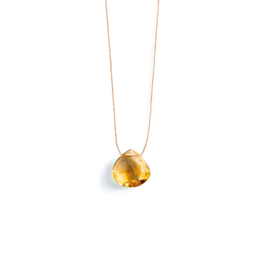 Wanderlust Life Fine Cord Necklace - Citrine