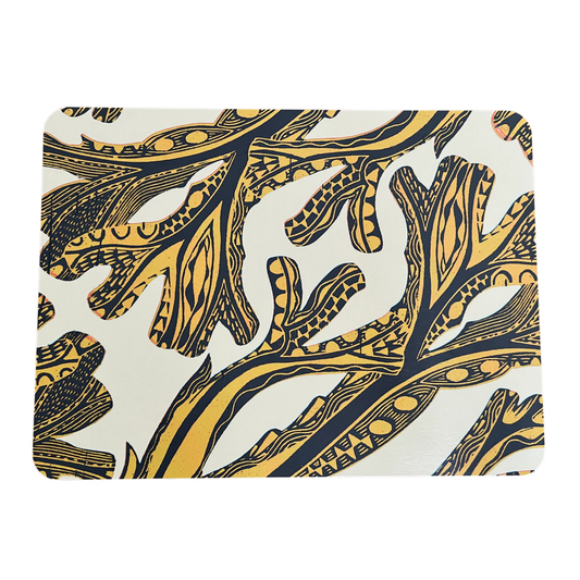Seaweed Placemat Large - Citrine Yellow
