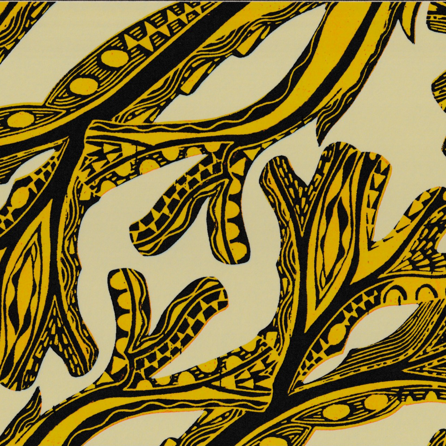Seaweed Placemat Large - Citrine Yellow