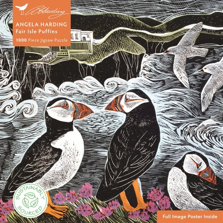 1000 Piece Jigsaw Puzzle - Fair Isle Puffins