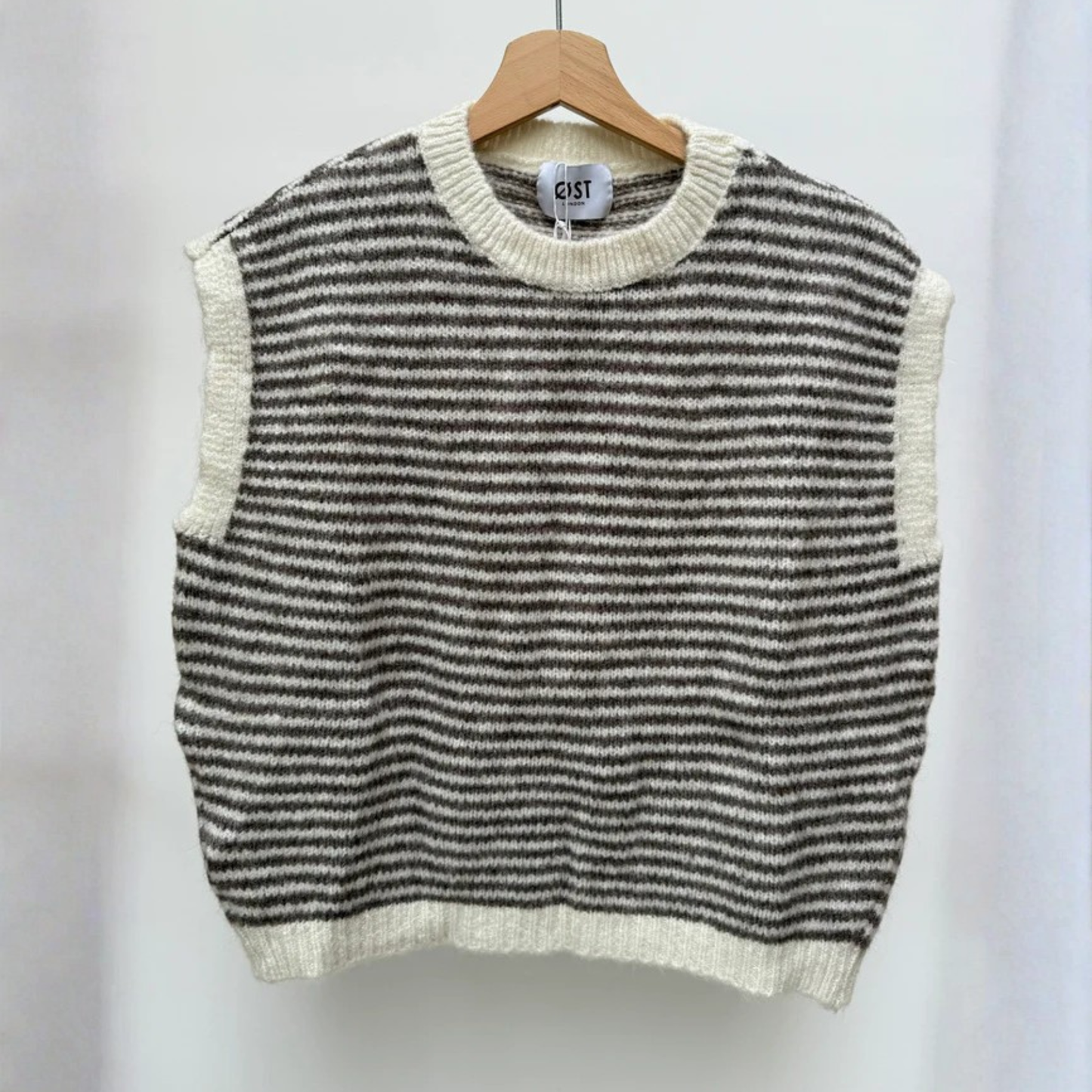 Alma Striped Vest - Cream