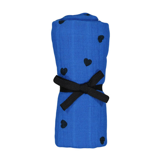 Square Scarf - Blue Hearts