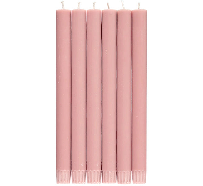 British Colour Standard Dinner Candles - Pack of 6
