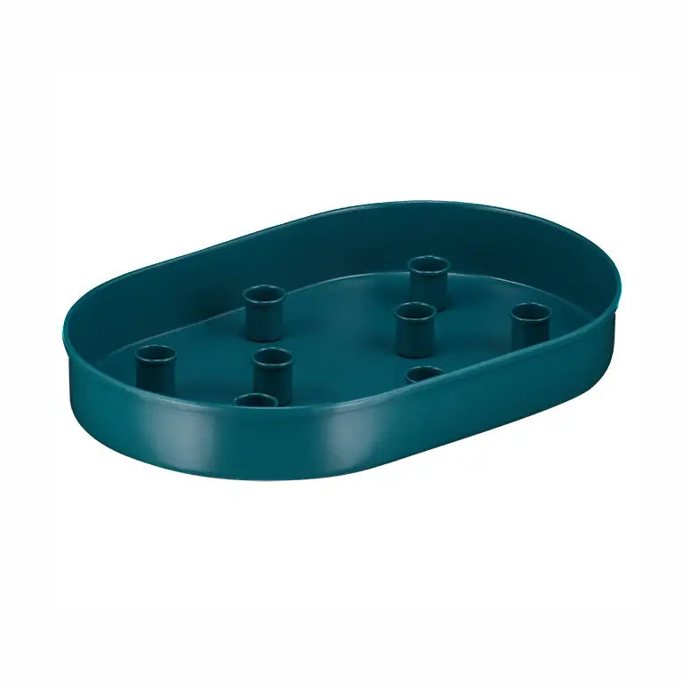 British Colour Standard Large Candle Tray - Petrol Blue