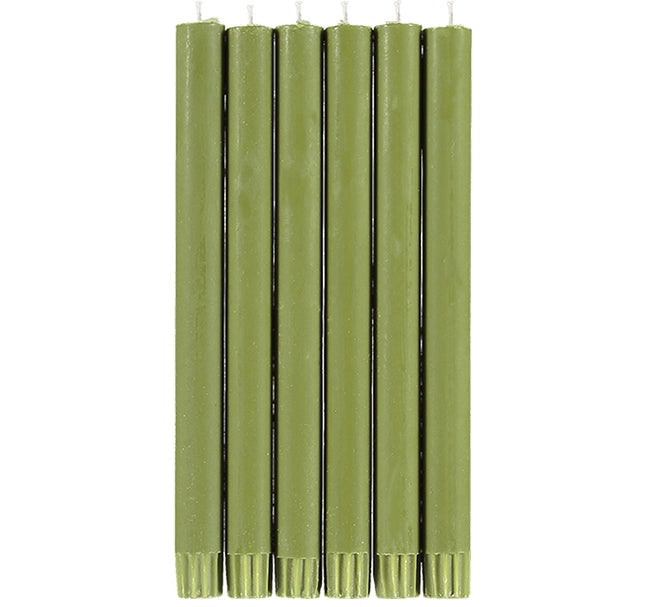 British Colour Standard Dinner Candles - Pack of 6