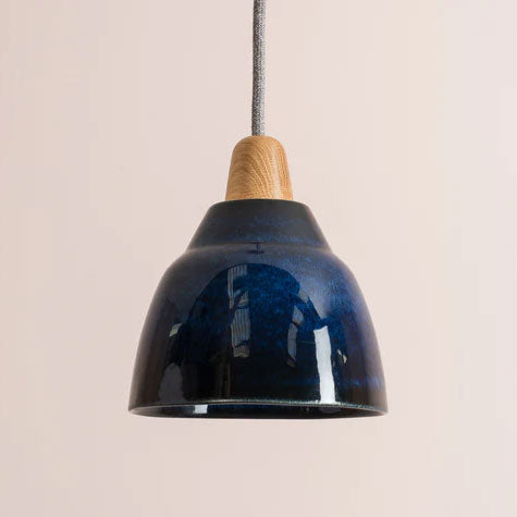 Studio Haran Small Element Ceramic and Oak Pendant Light