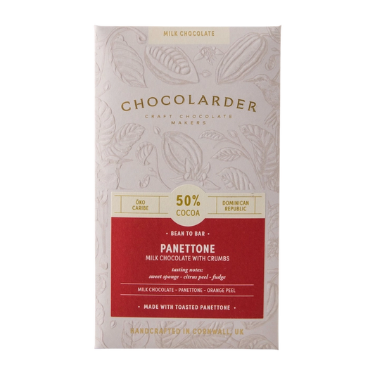 Chocolarder Panettone 50% Milk Chocolate Bar