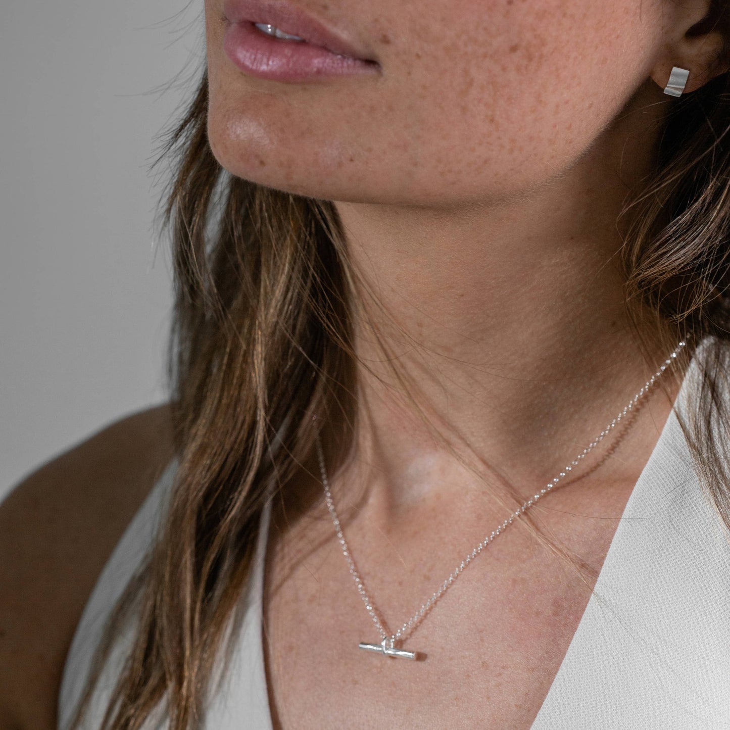 One & Eight Willow Necklace - Silver