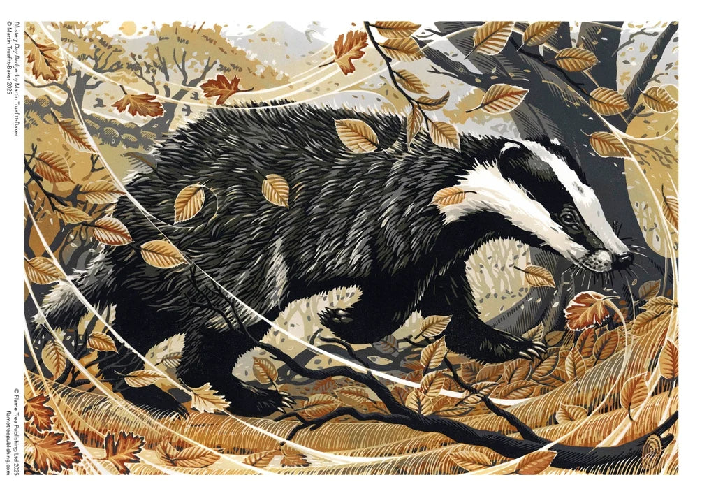1000 Piece Jigsaw Puzzle - Blustery Day Badger
