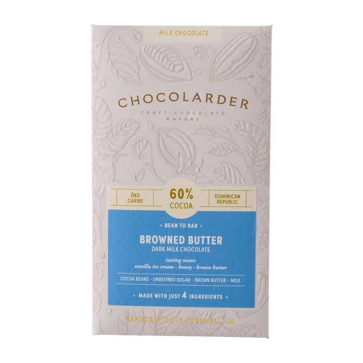 Chocolarder Browned Butter 60% Öko Caribe Milk Chocolate Bar