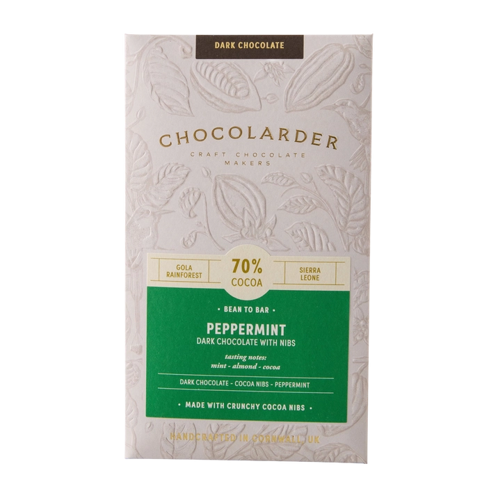 Chocolarder Peppermint 70% Dark Chocolate Bar