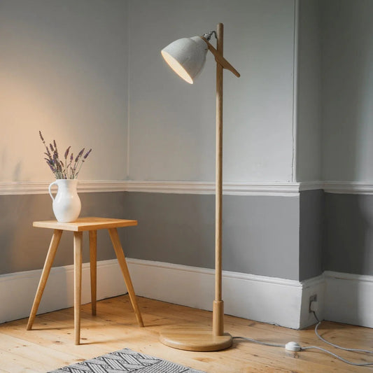 Studio Haran Element Oak and Ceramic Floor Lamp