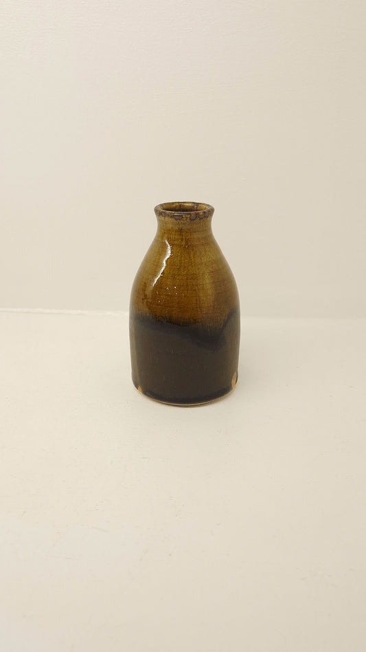 Lucy Turner Small Bud Vase - Brown & Gold