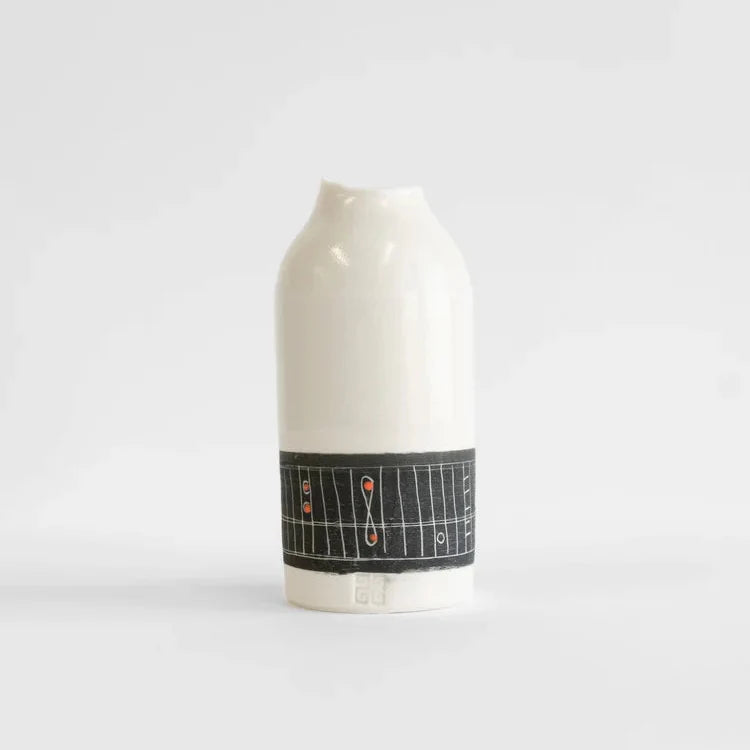 Sarah Cooling Sgraffito Bottle - Orange Pop