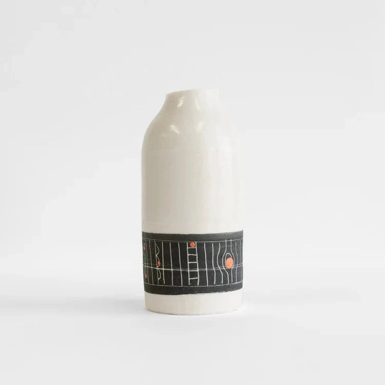 Sarah Cooling Sgraffito Bottle - Orange Pop